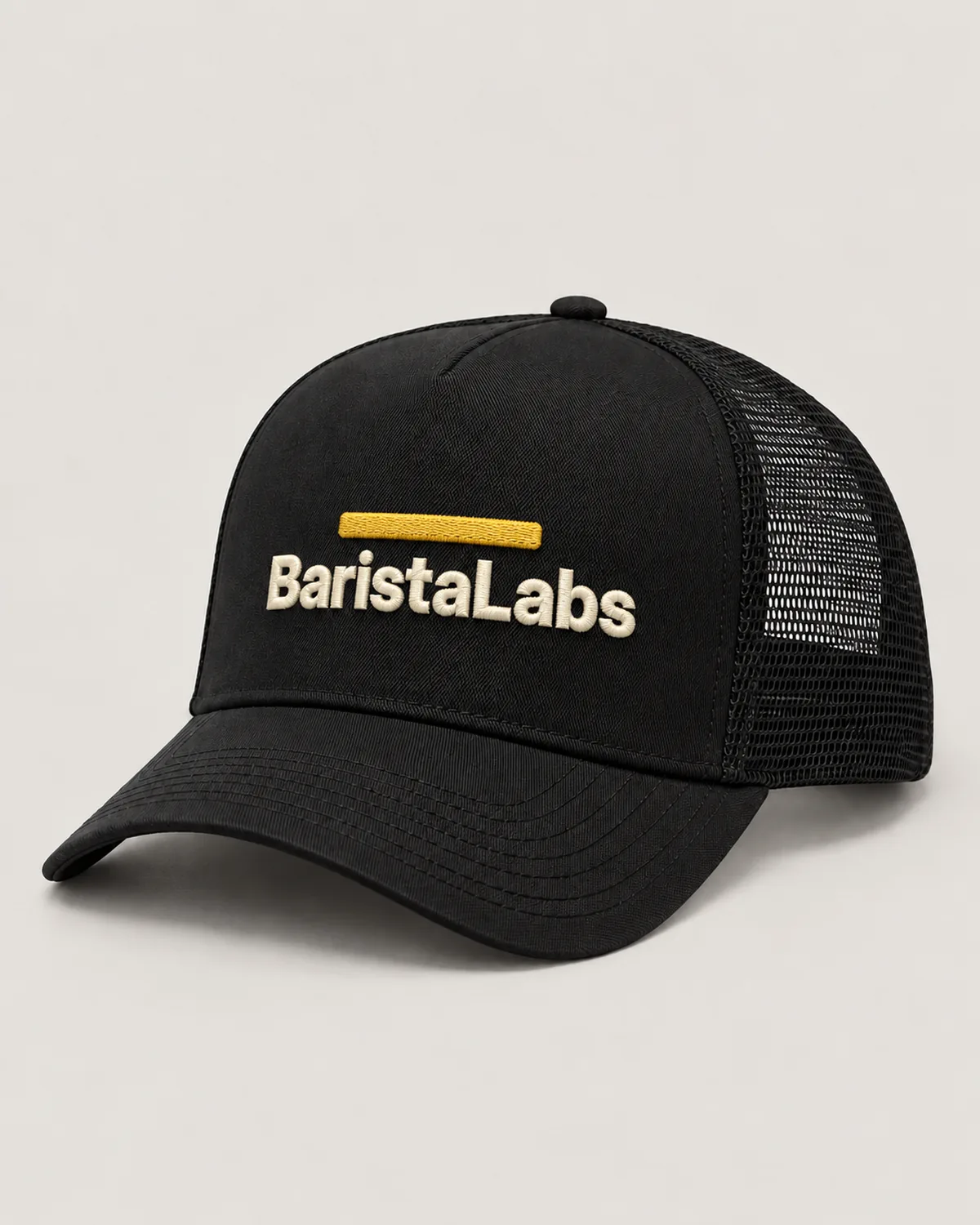 BaristaLabs cap: black trucker cap