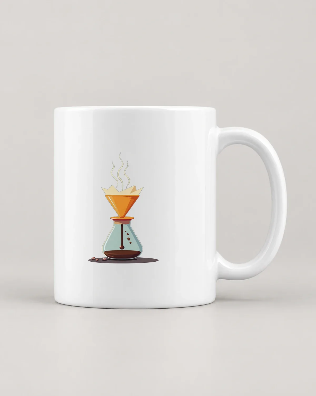 Pour-Over Flask tee on a ceramic mug